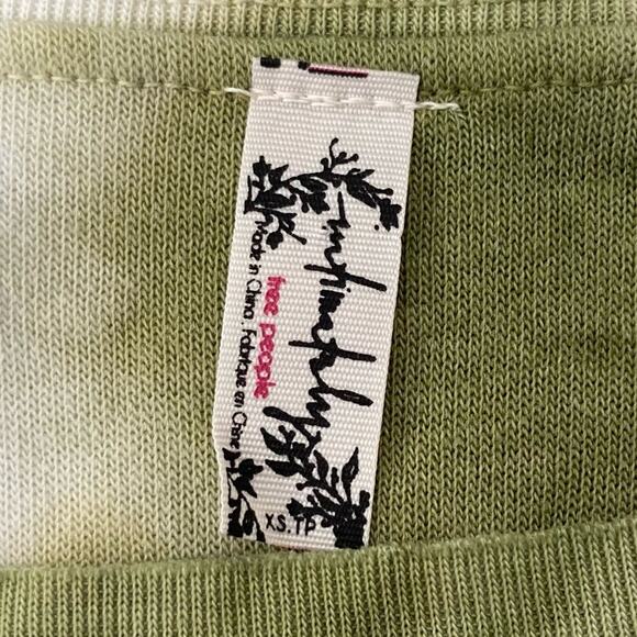 Free People Kelly Washed Tie Dye Set Sweatshirt Shorts Army Green Women's XS NWT - Picture 10 of 14